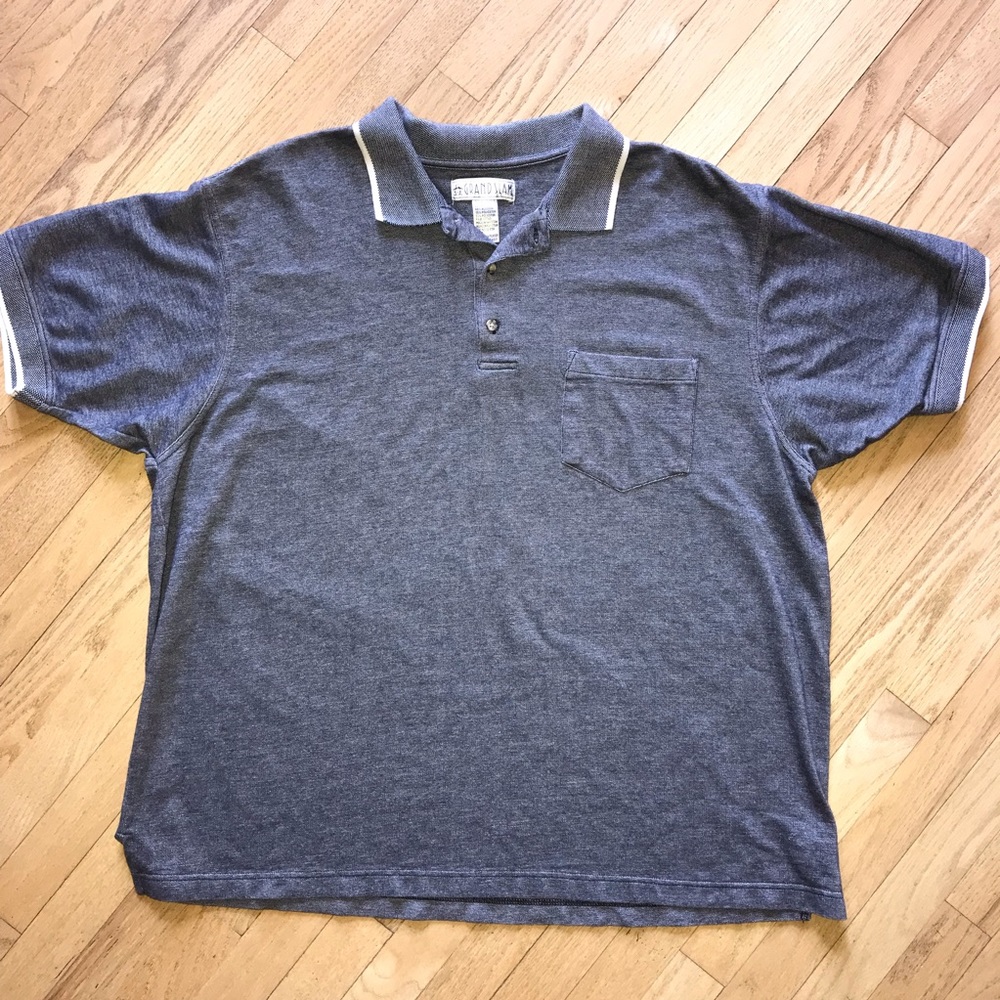 Grand Slam Golf Polo Shirt Mens Size XXL Dark Grey Short Sleeve Relaxed Fit